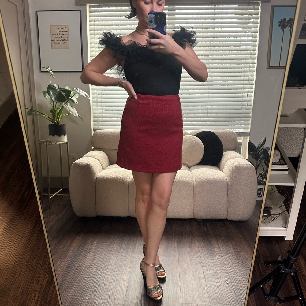 Vintage crimson carpet Skirt